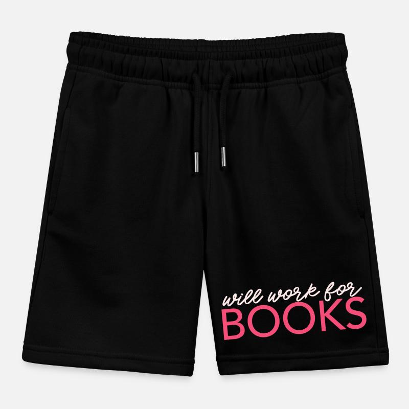Will Work For Books Kids Organic Sweat Shorts by Stanley/Stella