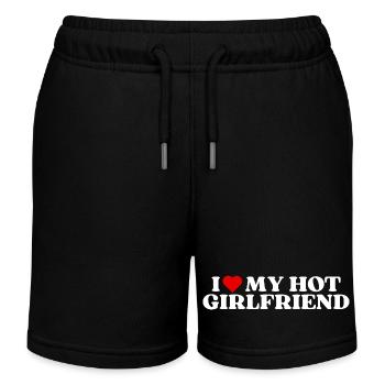 J’adore ma copine sexy ! couple mignon qui dit cool - Short de jogging enfant bio Stanley/Stella - noir - Devant