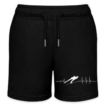 Heartbeat Sprint Silhouette - Kids Organic Sweat Shorts by Stanley/Stella - black - Front