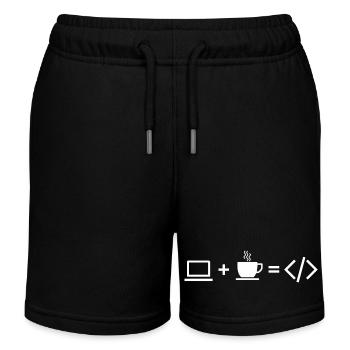 Café et informatique - Short de jogging enfant bio Stanley/Stella - noir - Devant