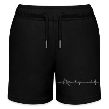 Herzschlag Ski - Kinder Organic Joggingshorts Mini Bolter von Stanley/Stella - Schwarz - Vorne