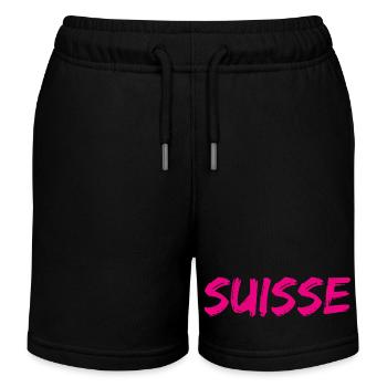SUISSE. PAYS - Short de jogging enfant bio Stanley/Stella - noir - Devant