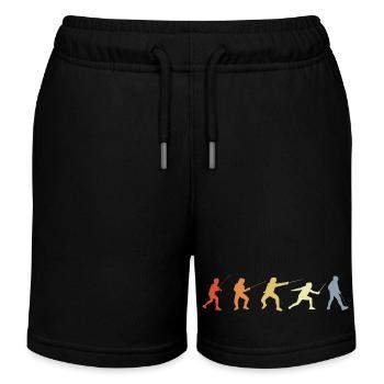 Fechter Positionen - Kinder Organic Joggingshorts Mini Bolter von Stanley/Stella - Schwarz - Vorne