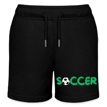 Soccer - Kinder Organic Joggingshorts Mini Bolter von Stanley/Stella - Schwarz - Vorne