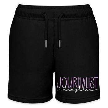 Journalist stolze Tochter süßes Geschenk - Kinder Organic Joggingshorts Mini Bolter von Stanley/Stella - Schwarz - Vorne