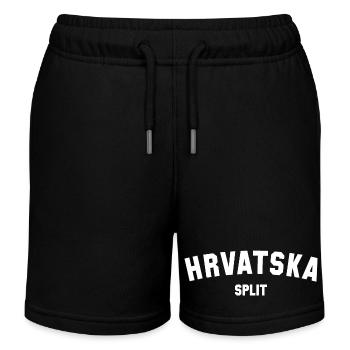 SPLIT, Hrvatska Croatia, Croatia - Kids Organic Sweat Shorts by Stanley/Stella - black - Front