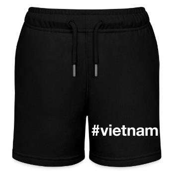 VIETNAM Hashtag - Kids Organic Sweat Shorts by Stanley/Stella - black - Front