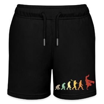Evolution Hip Hop Breakdance - Hip Hop Geschenkidee - Kinder Organic Joggingshorts Mini Bolter von Stanley/Stella - Schwarz - Vorne