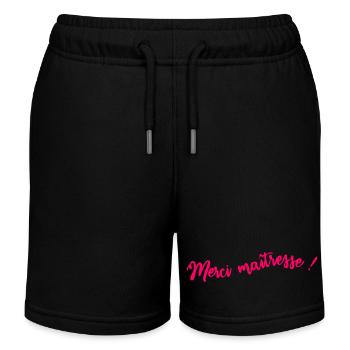 GELIEBTE. VIELEN DANK. DANKE HERRIN - Kinder Organic Joggingshorts Mini Bolter von Stanley/Stella - Schwarz - Vorne