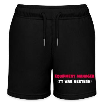 Equipment Manager - Kinder Organic Joggingshorts Mini Bolter von Stanley/Stella - Schwarz - Vorne