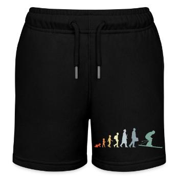 Évolution du ski - Short de jogging enfant bio Stanley/Stella - noir - Devant