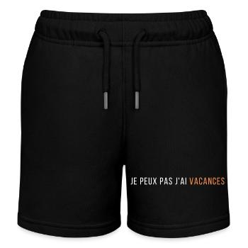 Ich kann nicht Urlaub machen - Kinder Organic Joggingshorts Mini Bolter von Stanley/Stella - Schwarz - Vorne