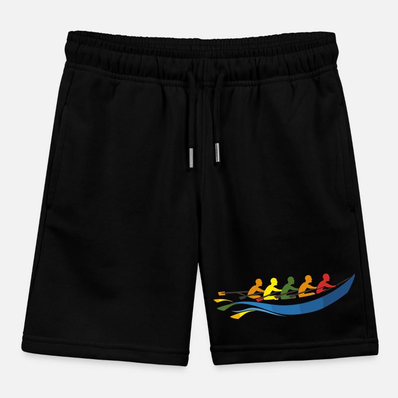 Rowing Team Comic Look Kids Organic Sweat Shorts by Stanley/Stella