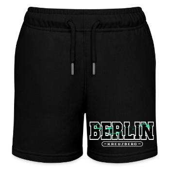 Berlin Kreuzberg Neon Grunge - Kids Organic Sweat Shorts by Stanley/Stella - black - Front