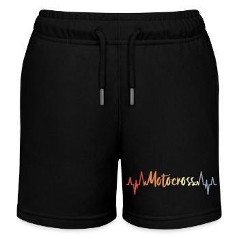 Motocross Kardiogramm Vintage - Kinder Organic Joggingshorts Mini Bolter von Stanley/Stella - Schwarz - Vorne