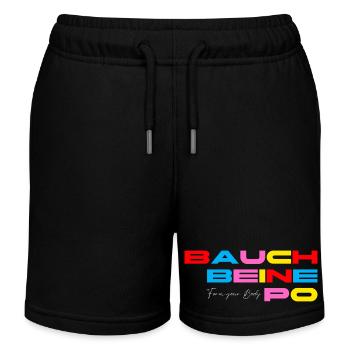 "BAUCH BEIN PO" FORM YOUR BODY - Kinder Organic Joggingshorts Mini Bolter von Stanley/Stella - Schwarz - Vorne