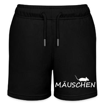 MÄUSCHEN - Kinder Organic Joggingshorts Mini Bolter von Stanley/Stella - Schwarz - Vorne