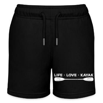 Leben Liebe Kajak - Kinder Organic Joggingshorts Mini Bolter von Stanley/Stella - Schwarz - Vorne