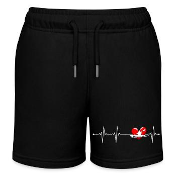Heartbeat Glide Fitness - Kids Organic Sweat Shorts by Stanley/Stella - black - Front