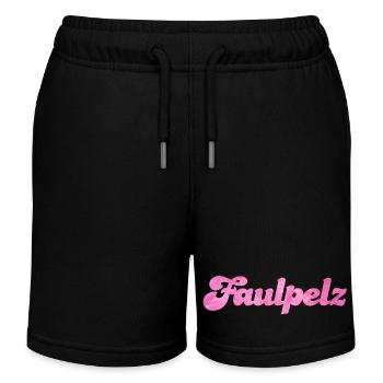 Polaire paresseuse Fourrure Fourrure Cool Dictons Citations - Short de jogging enfant bio Stanley/Stella - noir - Devant