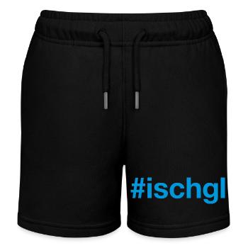 ISCHGL Austria Österreich - Kinder Organic Joggingshorts Mini Bolter von Stanley/Stella - Schwarz - Vorne