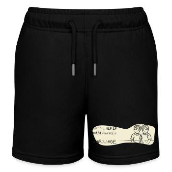 zwillinge oma geschenk bub twin boys beste oma - Kinder Organic Joggingshorts Mini Bolter von Stanley/Stella - Schwarz - Vorne
