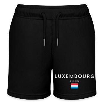 Flagge von Luxemburg, Luxemburger Stolz - Kinder Organic Joggingshorts Mini Bolter von Stanley/Stella - Schwarz - Vorne