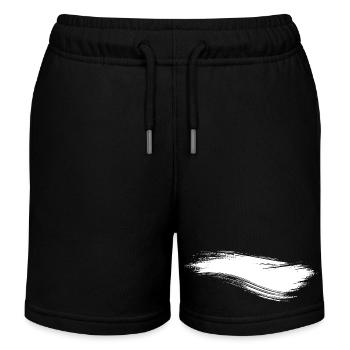 Ligne de coup de pinceau Blanc - Short de jogging enfant bio Stanley/Stella - noir - Devant