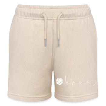Stéthoscope Heartbeat Heartline Design - Short de jogging enfant bio Stanley/Stella - écru doux - Devant