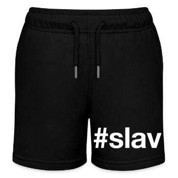 SLAV Hashtag - Kinder Organic Joggingshorts Mini Bolter von Stanley/Stella - Schwarz - Vorne