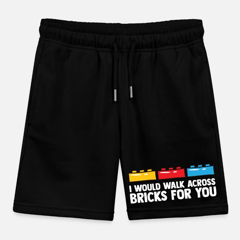 Brick Builder Brick Building Master Builder Kids Organic Sweat Shorts by Stanley/Stella