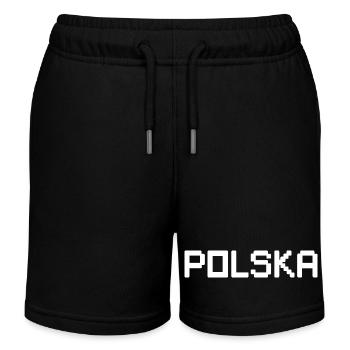 POLSKA, Pologne - Short de jogging enfant bio Stanley/Stella - noir - Devant