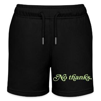 Non merci – Déclaration minimaliste - Short de jogging enfant bio Stanley/Stella - noir - Devant