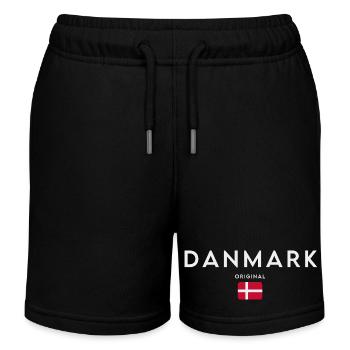 Flag of Denmark, Danish pride - Kids Organic Sweat Shorts by Stanley/Stella - black - Front