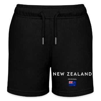 Flagge von Neuseeland - Kinder Organic Joggingshorts Mini Bolter von Stanley/Stella - Schwarz - Vorne