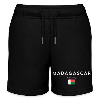 Drapeau de Madagascar, fierté malgache - Short de jogging enfant bio Stanley/Stella - noir - Devant