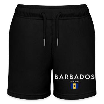 Flag of Barbados, Barbadian pride - Kids Organic Sweat Shorts by Stanley/Stella - black - Front
