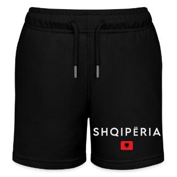 Albanian flag, Albanian pride - Kids Organic Sweat Shorts by Stanley/Stella - black - Front
