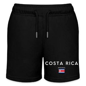 Costa Rica Flagge, Costa Rica Stolz - Kinder Organic Joggingshorts Mini Bolter von Stanley/Stella - Schwarz - Vorne