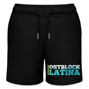 Ostblock Latina Kasachin Kasachstan Geschenk - Kinder Organic Joggingshorts Mini Bolter von Stanley/Stella - Schwarz - Vorne