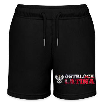 Ostblock Latina Polin Polen weißer Adler Geschenk - Kinder Organic Joggingshorts Mini Bolter von Stanley/Stella - Schwarz - Vorne