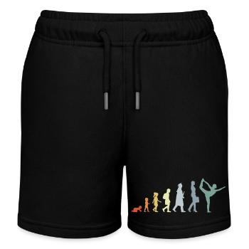 Entwicklung zur Yogalehrerin - Kinder Organic Joggingshorts Mini Bolter von Stanley/Stella - Schwarz - Vorne
