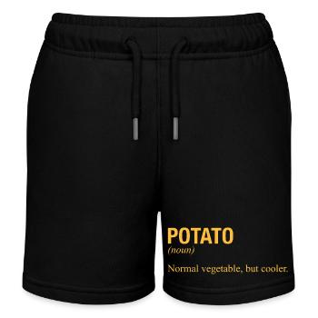 POMME DE TERRE Kartoffel - Short de jogging enfant bio Stanley/Stella - noir - Devant