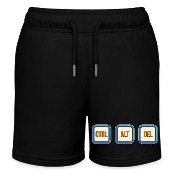 Retro Keyboard Tasten CTRL ALT DEL - Kinder Organic Joggingshorts Mini Bolter von Stanley/Stella - Schwarz - Vorne