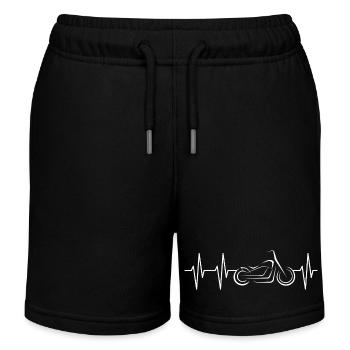 Chopper Heartbeat Biker - Design pour les fans de moto - Short de jogging enfant bio Stanley/Stella - noir - Devant