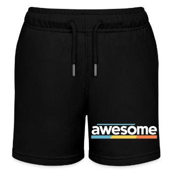 Fantastisches Typografie-Design - Kinder Organic Joggingshorts Mini Bolter von Stanley/Stella - Schwarz - Vorne