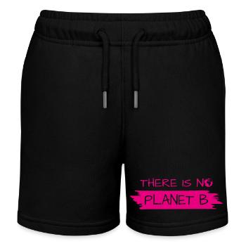 Kein Planet B Pinselstrich-Aufdruck - Kinder Organic Joggingshorts Mini Bolter von Stanley/Stella - Schwarz - Vorne
