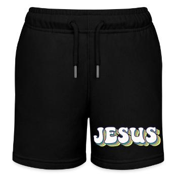 Jesus - Kinder Organic Joggingshorts Mini Bolter von Stanley/Stella - Schwarz - Vorne