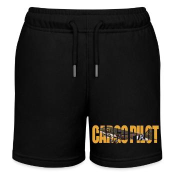 Cargo pilot C-47 - Kids Organic Sweat Shorts by Stanley/Stella - black - Front