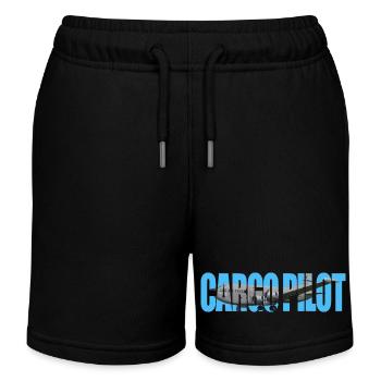 Pilote cargo C-124C - Short de jogging enfant bio Stanley/Stella - noir - Devant